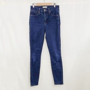 Madewell 10" High-Rise skinny jeans dark Lucille wash size 26 Tall